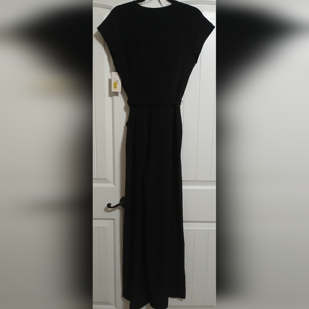 Halston Heritage Black Strapless Jumpsuit for Night Out